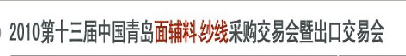 2010第十三屆中國青島國際面輔料、紗線采購交易會(huì)暨出口交易會(huì)